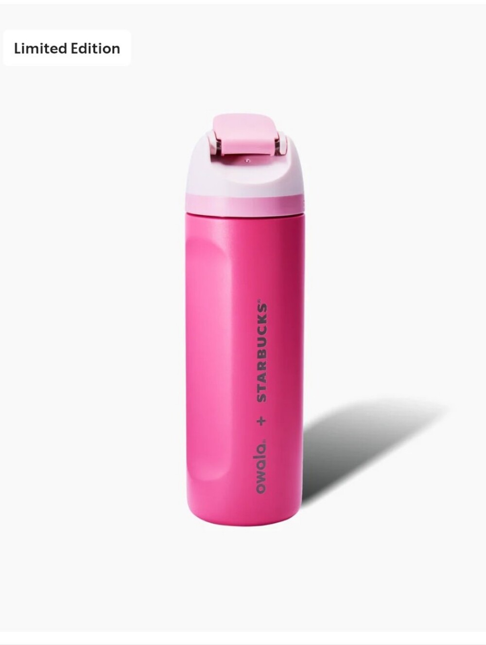 Starbucks Pink Travel Bottle with Flip Lid- Strawberry Collection